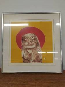 lot 103 image: Signed Owl Print