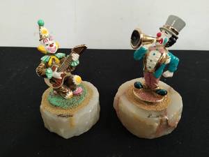 lot 15 image: Two Ron Lee Clown Sculptures
