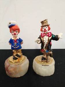 lot 17 image: Two Ron Lee Clown Sculptures
