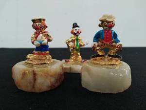 lot 31 image: Three Clown Sculptures Including Two Ron Lee Sculptures
