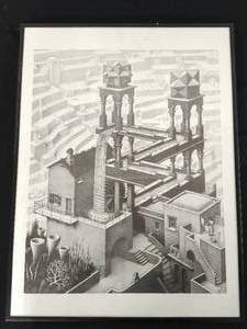 lot 77 image: Escher Mid Mod Framed Poster