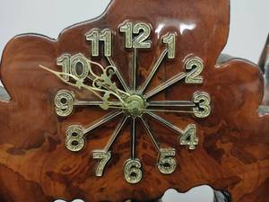 lot 204 image: Stained-Wood Clock