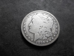 1892 O Morgan Silver Dollar