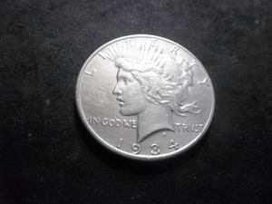 1934 D Double Die Peace Silver Dollar