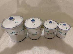 lot 49 image: Kitchen Canisters, Bowl and Platters