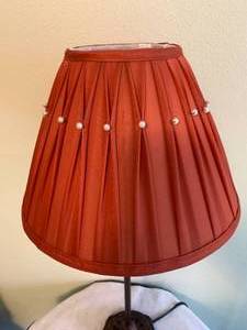 lot 76 image: Cranberry Bedside Lamp