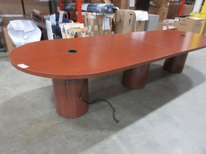 lot 604 image: KIMBALL EXECUTIVE CONFERENCE TABLE WITH POWER CAPABILITY