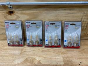 lot 71 image: SATCO Lot of 4-  S21701 2.5w B11 LED Filament 2700k Warm White E26 Base Dimmable Bulb (2 Per Pack)