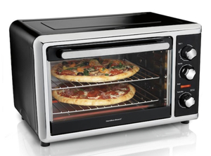 lot 22 image: HAMILTON BEACH Black Countertop Oven with Convection and Rotisserie