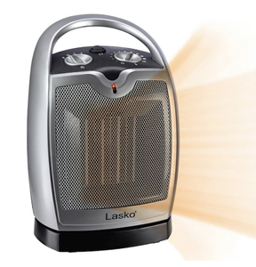 lot 63 image: LASKO Compact 11.25 in. 1500-Watt Electric Ceramic Portable Oscillating Space Heater