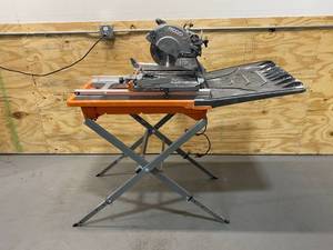 lot 25 image: RIDGID 12 Amp Corded 8 in. Tile Saw with Extended Rip and Stand