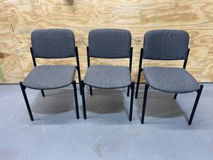 lot 57 image: Lot of 3-  OfficeWaiting Room Chairs