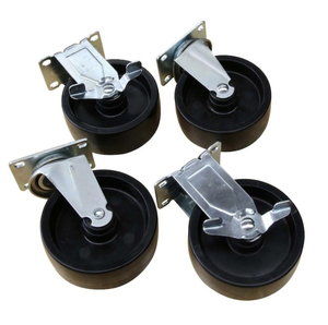 lot 40 image: HUSKY 5 in. Black PP Caster Kit for Ready-to-Assemble Steel Garage Base Cabinets