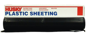lot 42 image: HUSKY 10 ft. x 50 ft. Black 6 mil Plastic Sheeting