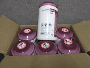 lot 36 image: Case of 6 -70ct Canisters Sani-Clot...