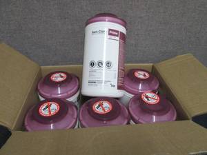 lot 40 image: Case of 6 -70ct Canisters Sani-Clot...
