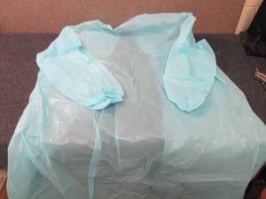 lot 86 image: Case of 120 Blue Disposable Waterpr...