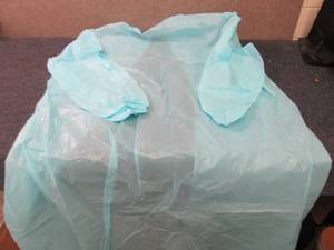 lot 87 image: Case of 120 Blue Disposable Waterpr...