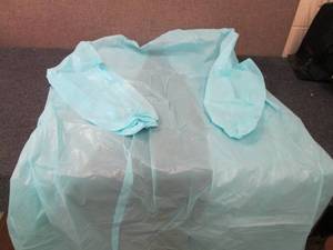 lot 90 image: Case of 120 Blue Disposable Waterpr...