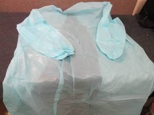 lot 95 image: Case of 120 Blue Disposable Waterpr...