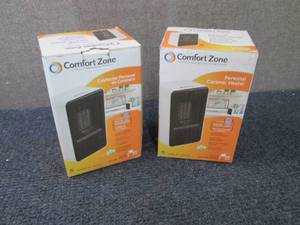 lot 107 image: 2-Comfort Zone Personal Ceramic Hea...