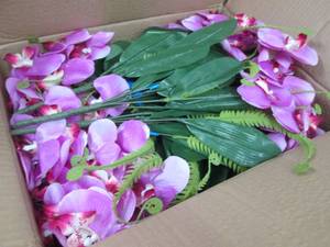 lot 152 image: Box of Orchid Bush Artificial Flowe...