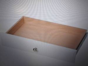 lot 3 image: 4 in. H x 24 in. W White Wood Drawe...