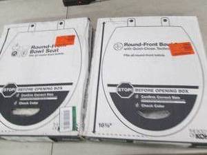 lot 23 image: 2 round front toilet seats ...