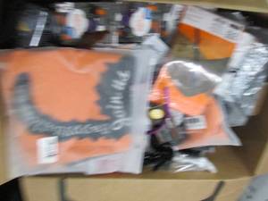 lot 69 image: box of halloween banners, bakery bo...
