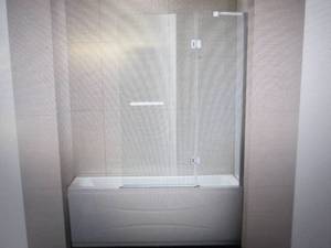 lot 93 image: Mia 40 in. x 55 in. Semi-Framed Hin...