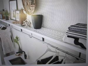 lot 109 image: White Ventilated Shelf Kit 72 in. W...