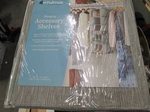 lot 122 image: whitmor hanging accessory shelves 6 ...