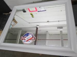 lot 125 image: 27.5 x 33.5 inch grey mirror ...