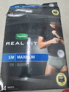 lot 150 image: depend real fit sm briefs qty 14 ...