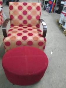 lot 196 image: chair and ottoman ...