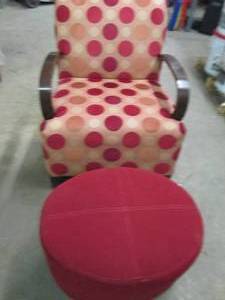 lot 198 image: chair and ottoman ...