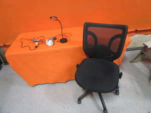lot 47 image: Office Chair & Desk Lamps