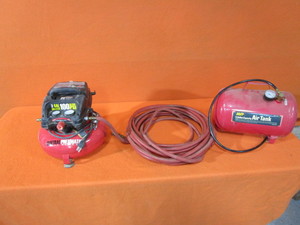 lot 69 image: Pancake Air Compressor & Air Tank