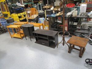 lot 97 image: Coat Rack & Tables