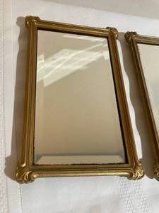 lot 66 image: Two Vintage Gold Framed Ornate Wall Mirrors