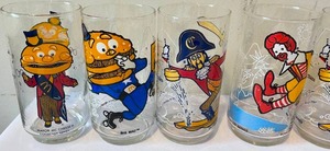 lot 152 image: Ten 1970s McDonalds Drinking Glasses