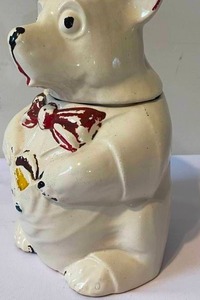 lot 157 image: Vintage McCoy Bowtie Bear Cookie Jar