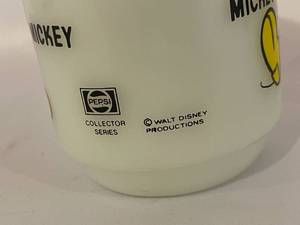 lot 197 image: 2 Vintage Mickey Mouse Milk Glass Mugs