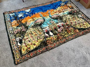 lot 261 image: Pretty Peacock Tapestry