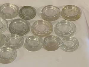 lot 239 image: Set of Glass Plates for Furniture Legs