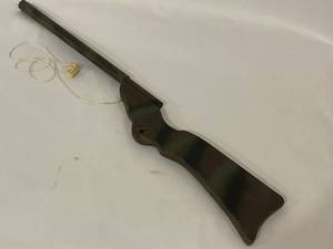 lot 302 image: Vintage Hand Made Cork Gun and Faux Raccoon Skin Hat