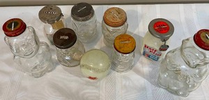 lot 346 image: Vintage Glass Character Banks