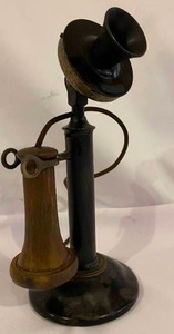 lot 416 image: AMAZING Western Electric Vintage Candlestick Phone