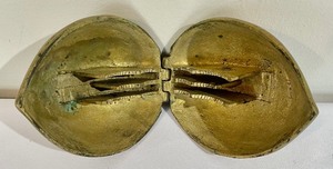 lot 438 image: Mid Century Brass Walnut Nutcracker