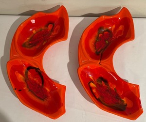 lot 455 image: 2 Bright and Beautiful Vintage Serving Pieces